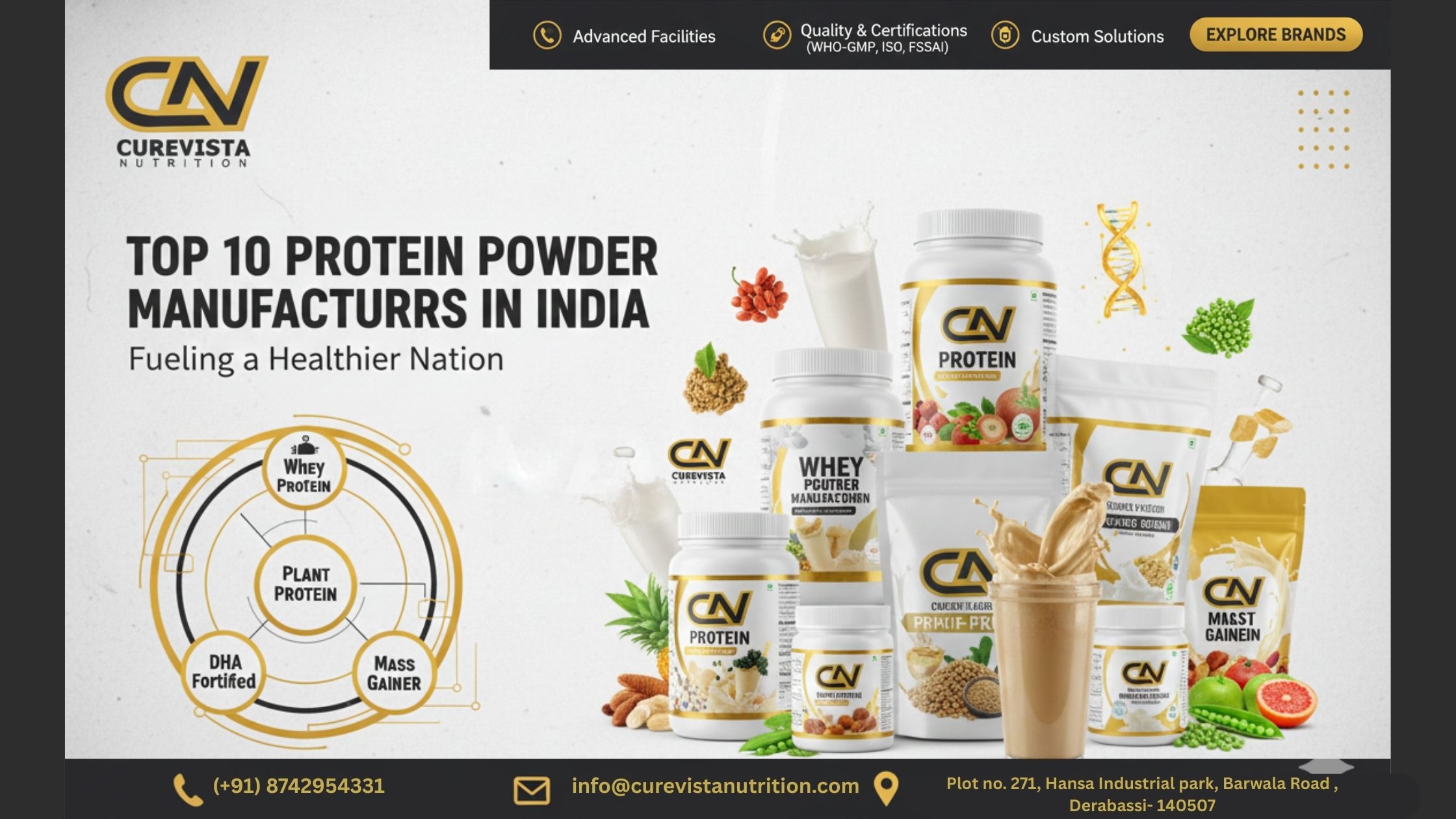 Top 10 Protein Powder Manufacturers in India
