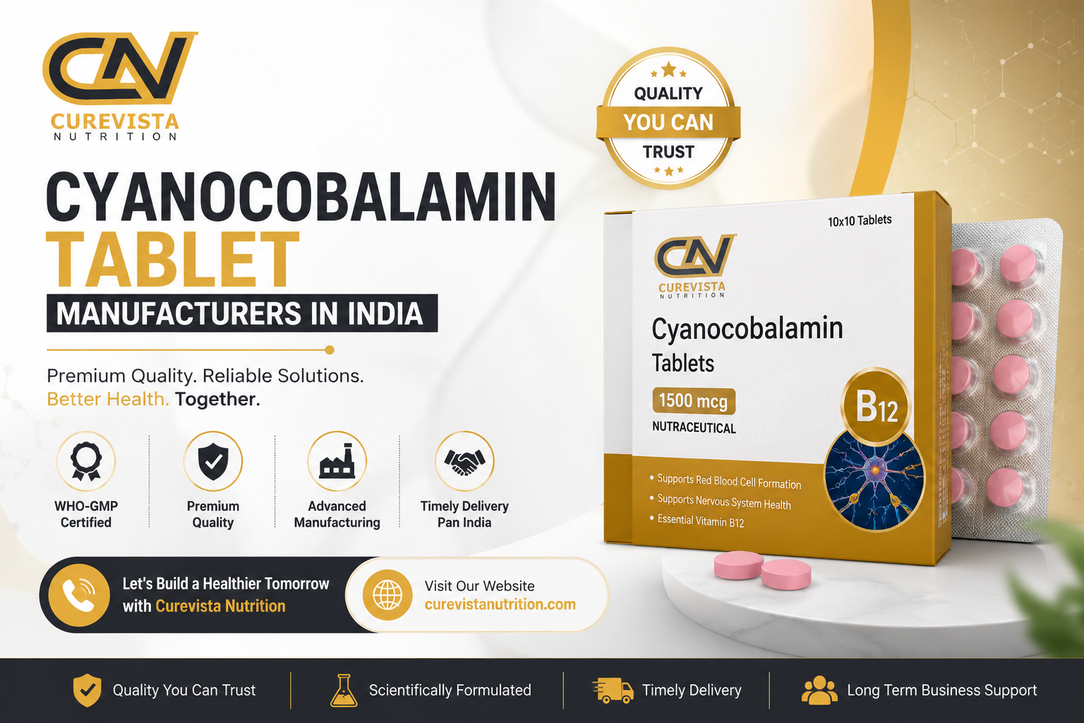 Cyanocobalamin Tablet Manufacturers in India